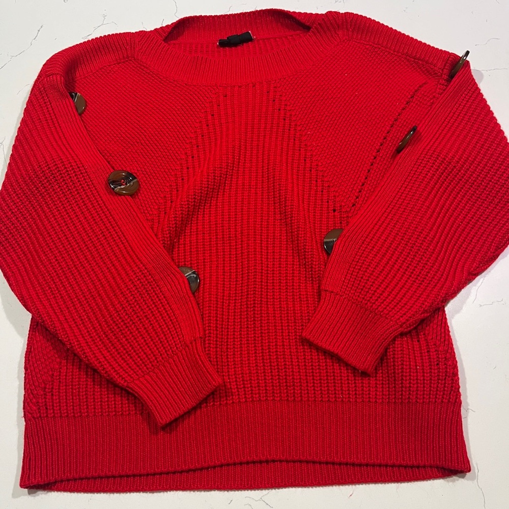Topshop Vibrant Red Knit Sweater
